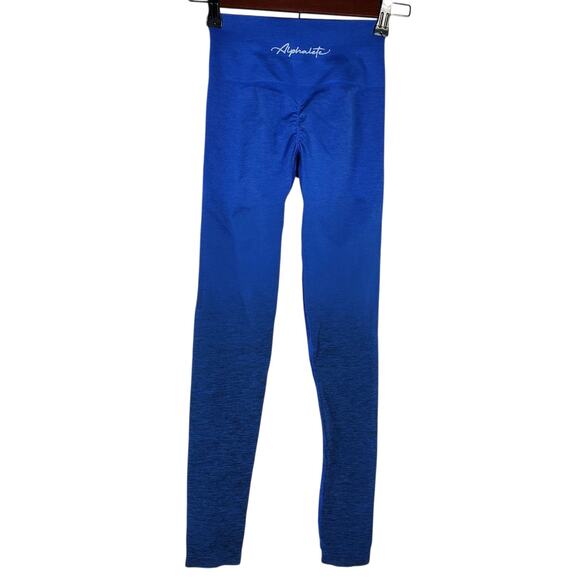 Alphalete Amplify Leggings Womens XS Ombre Blue Moonlight Butt Scrunch Seamless - Picture 3 of 14